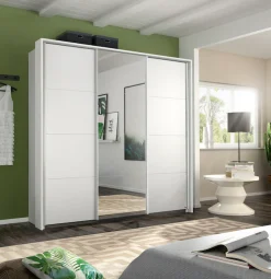 rauch Schwebetürenschrank »Kleiderschrank Schrank Garderobe Schlafzimmerschrank Ankleide KEPAN« optional mit Beleuchtung, Breiten: 211-368 cm, Höhen 213/233 cm,inkl. Schubladeneinsatz und Passepartout MADE IN GERMANY