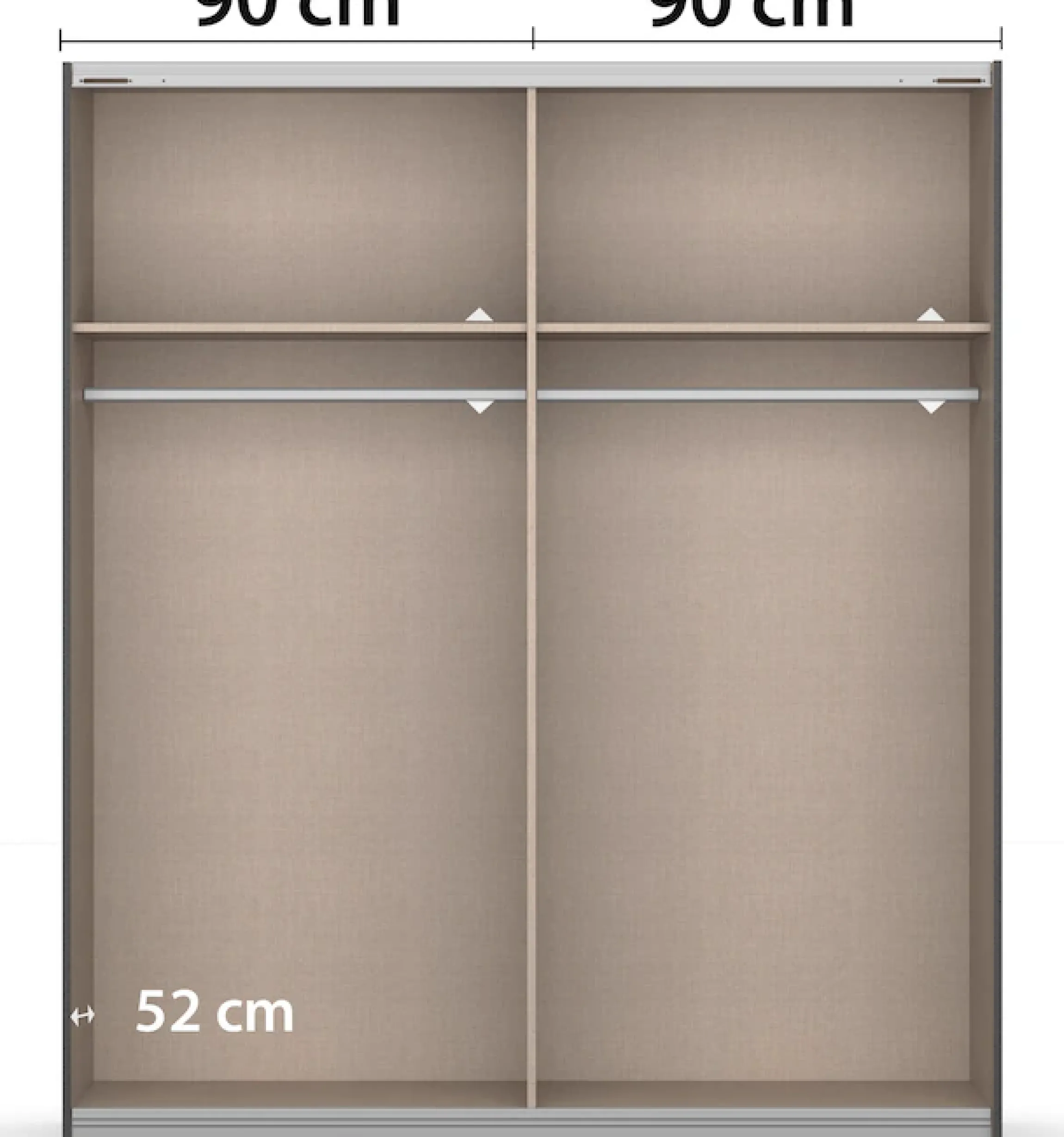 rauch Schwebetürenschrank »Kleiderschrank Schrank Garderobe Schlafzimmerschrank BAREA« Front mit Auflage in moderner Lamellen-Optik MADE IN GERMANY