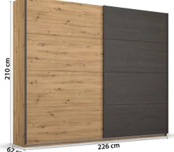 rauch Schwebetürenschrank »Kleiderschrank Schrank Garderobe Schlafzimmerschrank APOLLON« mit großzügigem Stauraum und abgesetzten Türenfeldern MADE IN GERMANY