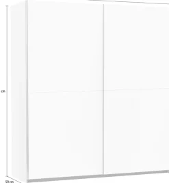 rauch Schwebetürenschrank »Kleiderschrank Schrank Garderobe Wäscheschrank SATURN« 3 verschiedene Ausstattungen BASIC/CLASSIC/PREMIUM (inkl. SOFT-CLOSE),zeitlose Farbkombinationen, B/H/T: 175/191/59 cm MADE IN GERMANY
