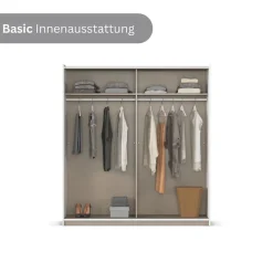 rauch Schwebetürenschrank »Kleiderschrank Schrank Garderobe Wäscheschrank SATURN« 3 verschiedene Ausstattungen BASIC/CLASSIC/PREMIUM (inkl. SOFT-CLOSE),zeitlose Farbkombinationen, B/H/T: 175/191/59 cm MADE IN GERMANY
