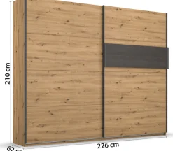 rauch Schwebetürenschrank »Kleiderschrank Schrank Garderobe Schlafzimmerschrank APOLLON« inkl. praktischem Hängeelement mit 6 Kleiderhaken MADE IN GERMANY