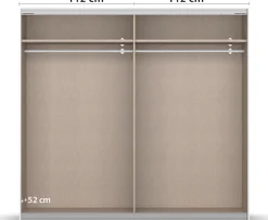 rauch Schwebetürenschrank »Kleiderschrank Schrank Garderobe Schlafzimmerschrank APOLLON« inkl. praktischem Hängeelement mit 6 Kleiderhaken MADE IN GERMANY