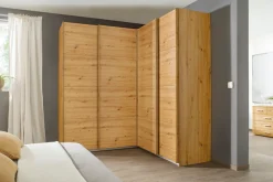 rauch Schwebetürenschrank »Schrank Garderobe Eckkleiderschrank QUADRA Front in Dekor/Hochglanz« Maß 181x187 cm, Höhen 210/229 cm, inkl. Soft-Close-Funktion,extra großer Eckschrank inkl. Schubladeneinsatz MADE IN GERMANY