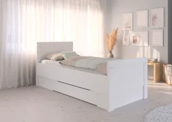 rauch Stauraumbett »Bett Einzelbett Stollenbett Bettkästen EVELYN« in Komforthöhe mit Holzkopfteil sowie Schubladen MADE IN GERMANY