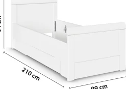 rauch Stauraumbett »Bett Einzelbett Stollenbett Bettkästen EVELYN« in Komforthöhe mit Holzkopfteil sowie Schubladen MADE IN GERMANY