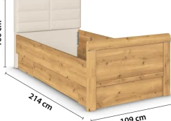 rauch Stauraumbett »Bett Einzelbett Stollenbett Bettkästen EVELYN« in Komforthöhe mit Polsterkopfteil sowie Schubladen MADE IN GERMANY