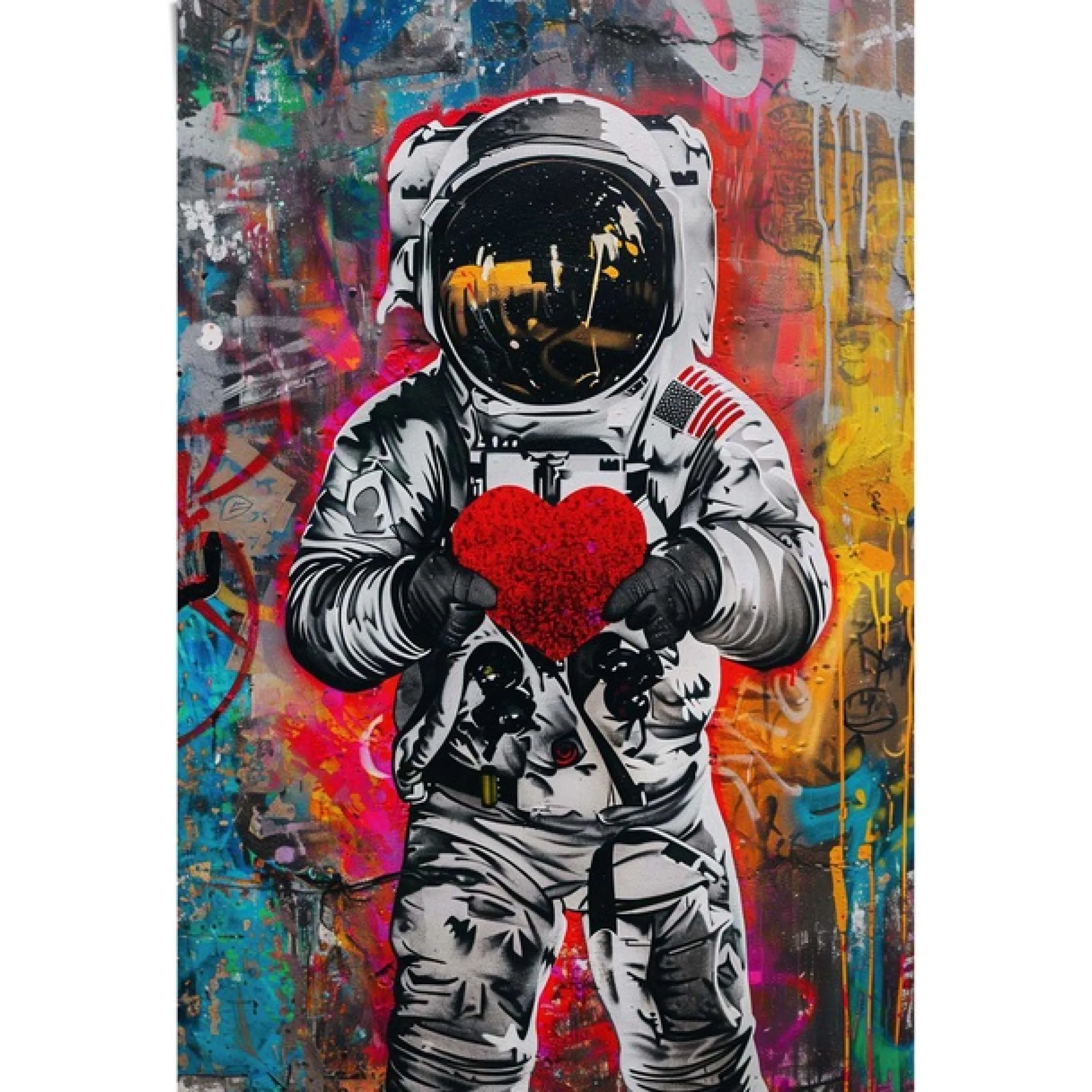 Reinders! Poster »Astronauten-Graffiti« Kinderzimmer - Mehrfarbig - 150 gr.Papier - Menschen - 61x91,5 cm