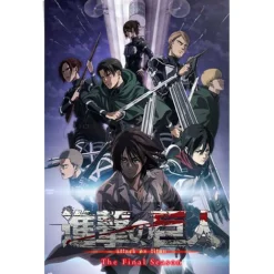 Reinders! Poster »Attack on Titan - the final season« Teenager Zimmer - Blau - 150 gr.Papier - Cartoons und Charaktere