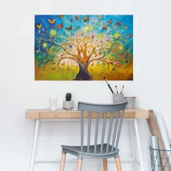 Reinders! Poster »Colourful Tree of Life« Hobbyraum - Mehrfarbig - 150 gr.Papier - Kunst - 91,5x61 cm