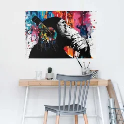 Reinders! Poster »Graffiti chimp« Teenager Zimmer - Mehrfarbig - 150 gr.Papier - Street Art