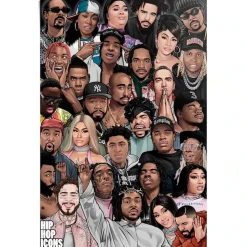 Reinders! Poster »Hip Hop Icons« Teenager Zimmer - Mehrfarbig - 150 gr.Papier - Musik - 61x91,5 cm
