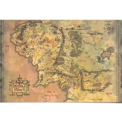 Reinders! Poster »Lord of the Rings - middle earth« Kinderzimmer - Gelb - 150 gr.Papier - Film &Fernsehen - 91,5x61 cm