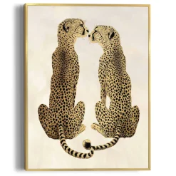 Reinders! Poster »Loving Cheetas« Hobbyraum - Gelb - MDF - Tiere - 30x40 cm