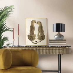 Reinders! Poster »Loving Cheetas« Hobbyraum - Gelb - MDF - Tiere - 30x40 cm