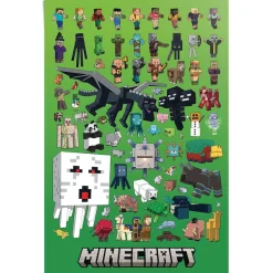 Reinders! Poster »Minecraft - character montage« Kinderzimmer - Grün - 150 gr.Papier - Games - 61x91,5 cm