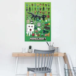 Reinders! Poster »Minecraft - character montage« Kinderzimmer - Grün - 150 gr.Papier - Games - 61x91,5 cm