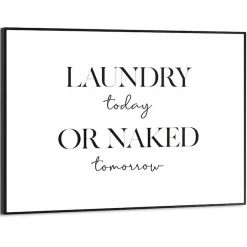 Reinders! Poster »Naked Laundry« Hobbyraum - Schwarz-Weiß - MDF - Sprüche - 40x30 cm
