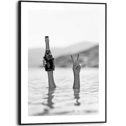 Reinders! Poster »Sea Cheers« Hobbyraum - Champange - Schwarz-Weiß - MDF - Humor - 30x40 cm