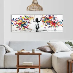 Reinders! Wandbild »Wolke von Schmetterlingen« Kinderzimmer - Mädchen - Mehrfarbig - MDF - Street Art - 156x52 cm