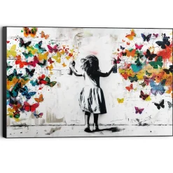 Reinders! Wandbild »Wolke von Schmetterlingen« Kinderzimmer - Mädchen - Mehrfarbig - MDF - Street Art - 90x60 cm