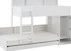 Relita Etagenbett 2 Schlafgelegenheiten, Kleiderschrank, Regalablagen u. Bettschublade
