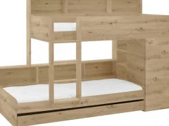 Relita Etagenbett »Sina« mit 2 Schlafgelegenheiten, Kleiderschrank und Regalablagen