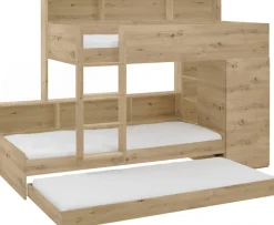 Relita Etagenbett »Sina« mit 2 Schlafgelegenheiten, Kleiderschrank und Regalablagen