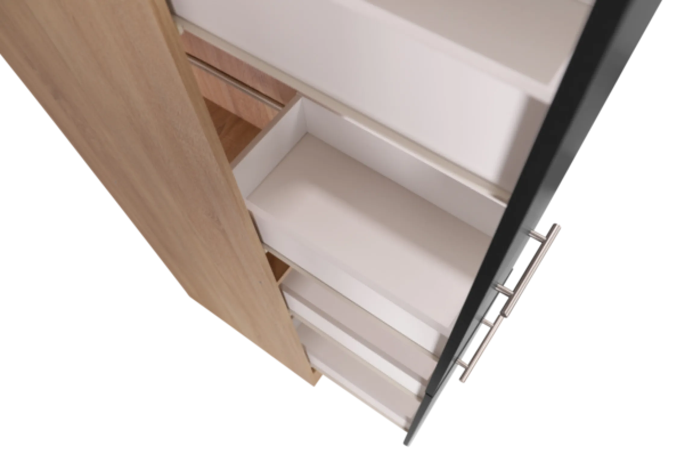 RESPEKTA Apothekerschrank »Merle« Breite 30 cm, Metallstangengriffe, Höhe 200 cm