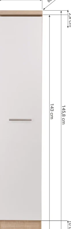 RESPEKTA Apothekerschrank »Merle« Breite 30 cm, Metallstangengriffe, Höhe 144,8 cm