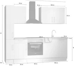 RESPEKTA Küchenzeile »Anton« Breite 240 cm, mit Soft-Close, in exklusiver Konfiguration für OTTO