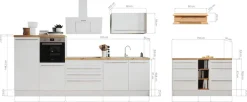 RESPEKTA Küchenzeile »Gabriel« Breite 320/150 cm mit Soft-Close in exklusiver Konfiguration für OTTO