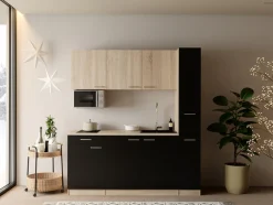RESPEKTA Küchenzeile »Ingrid, inkl. Mikrowelle« zerlegt, wahlweise mit Kühlschrank, Soft-Close-Funktion, Breite 180 cm