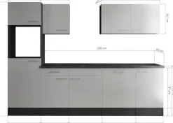RESPEKTA Küchenzeile »Oliver« Breite 280 cm, 90 cm Arbeitshöhe, in exklusiver Konfiguration für OTTO