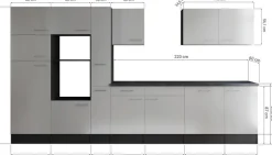 RESPEKTA Küchenzeile »Oliver« Breite 370 cm, 90 cm Arbeitshöhe, in exklusiver Konfiguration für OTTO