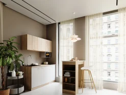 RESPEKTA Pantryküche »Ingrid, inkl. Tresentisch und Mikrowelle« zerlegt, wahlweise mit Kühlschrank, Soft-Close-Funktion, Breite 150 cm
