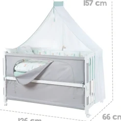 roba® Babybett »Room Bed - Woodland Buddies« als Beistell-, Kinder- und Juniorbett verwendbar