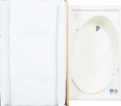 roba® Bade- und Wickelregal »Baby Pool, natur« bis 15 kg inkl. herausziehbarer Badewanne und Wickelauflage weiß 56 cm