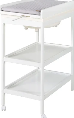 roba® Bade- und Wickelregal »Style, Baby Pool, weiß« bis 11 kg inkl. Wickelauflage silbergrau 47 cm