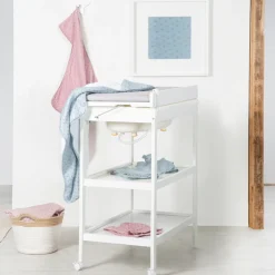 roba® Bade- und Wickelregal »Style, Baby Pool, weiß« bis 11 kg inkl. Wickelauflage silbergrau 47 cm
