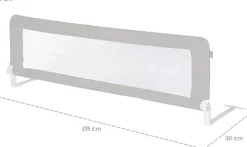 roba® Bettschutzgitter »Klipp-Klapp, 135 cm, grau«