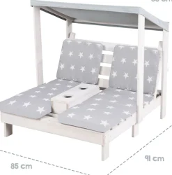 roba® Doppelliege »2er Gartenliege aus Holz« für Kinder