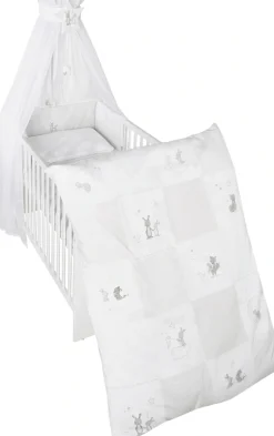 roba® Himmelbettgarnitur »Fox & Bunny« 4-tlg., mit Bettwäsche, Nestchen und Himmel