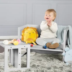 roba® Kinderhocker »grau« für Kinder mit 3 verschiedenen Sitzhöhen; auch als Tisch verwendbar