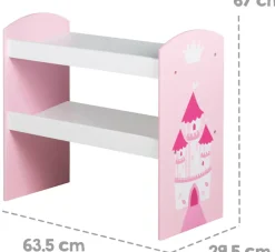 roba® Kinderregal »Krone, rosa/pink« inklusive 5 Stoffboxen in 2 Größen