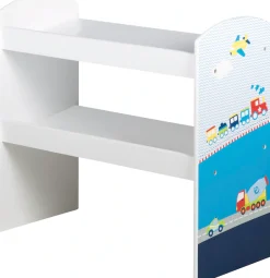 roba® Kinderregal »Rennfahrer, bunt« inklusive 5 Stoffboxen in 2 Größen