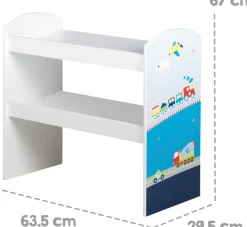 roba® Kinderregal »Rennfahrer, bunt« inklusive 5 Stoffboxen in 2 Größen