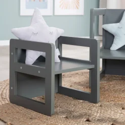 roba® Kindersitzgruppe »3in1, anthrazit« als Wendehocker mit 3 verschiedenen Höhen verwendbar