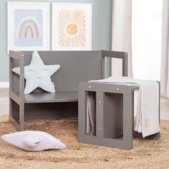 roba® Kindersitzgruppe »3in1, anthrazit« als Wendehocker mit 3 verschiedenen Höhen verwendbar