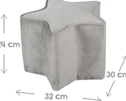 roba® Kindersitzgruppe »Lil Sofa« Set, 3 Stk. tlg. bestehend aus Kindersessel, Kinderhocker und Dekokissen in Sternform